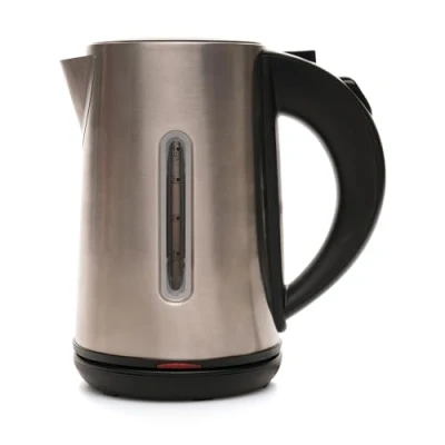 Image of KitchenPerfected Quiet Boil Eco Friendly Lightweight Cordless Kettle 1100w, 1 cup boil, 0.8 Litre (4 cups), Removable Filter, Elderly, Hotels, B&amp;B&#039;s Stainless Steel E1575BS