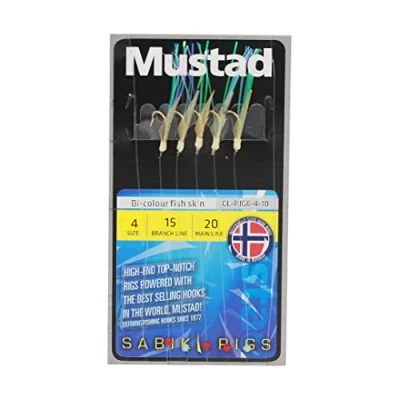 Image of Mustad Feathers: Bi Colour Fish Skin Size 4