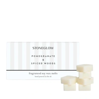 Image of Stoneglow Modern Classics Collection Pomegranate &amp; Spiced Woods 192 Grams Scented Wax Melts (White)