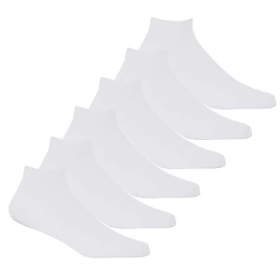 Image of Undercover 6 Pairs Mens Bamboo Trainer Socks 40B590 White