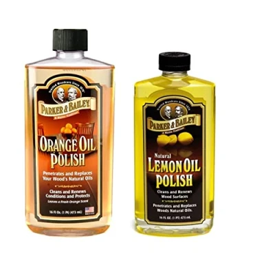 Image of Parker &amp; Bailey Lemon Oil 16oz Orange Natural Furniture Polish, Protects, Restores and Revives Bundle Pack
