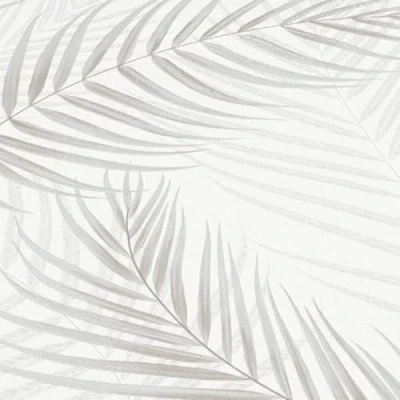 Image of SOPHIE LAURENCE White Grey Leaf Wallpaper Elegant Nature Inspired Design, Durable and Fade Resistant, Ideal for Bedrooms, Living Rooms, Accent Walls (Full Roll)