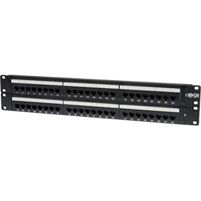 Image of Tripp Lite 48 Port 2U Rackmount Cat6 110 Patch Panel 568B, RJ45 Ethernet (N252 048)