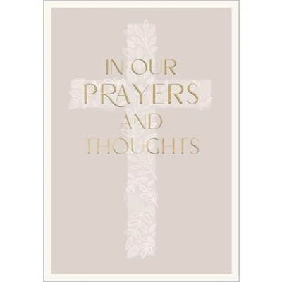 Image of Abacus Cards Sympathy Card In Our Prayers and Thoughts Embossed with a Foil Finish Eco Friendly Recyclable