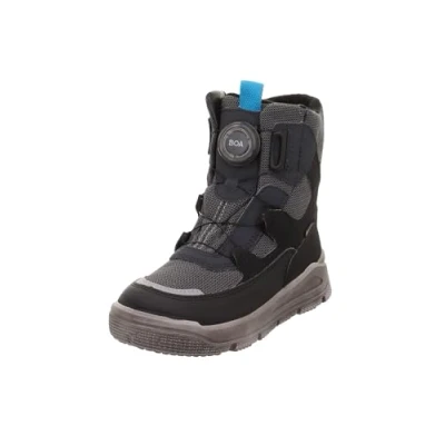 Image of Superfit MARS Laceup boots for kids, Size: 5, Schwarz/hellgrau Imitation leather/ textile