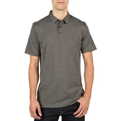 Image of Volcom Men&#039;s Wowzer Polo Shirt grey, Men, Herren Grau, Stealth, XS