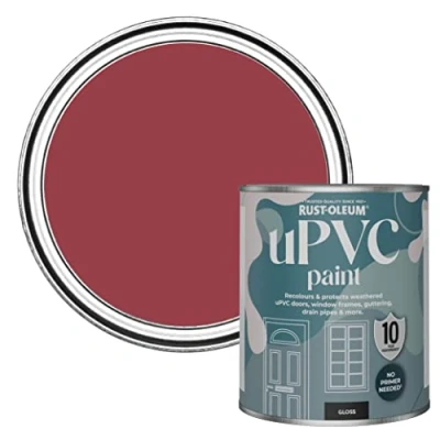 Image of Rust Oleum Red uPVC Door and Window Paint In Gloss Finish Soho 750ml