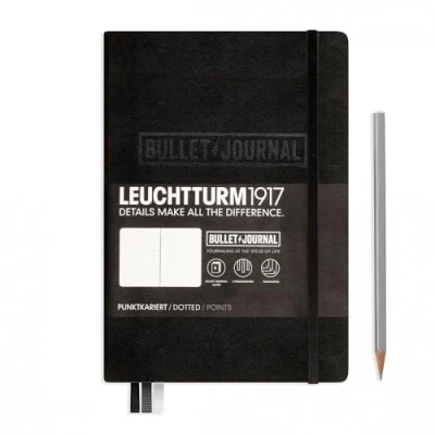 Image of LEUCHTTURM1917 346703 Bullet Edition Journal Notebook Medium A5 240 Pages dotted Lines, Colour: Black