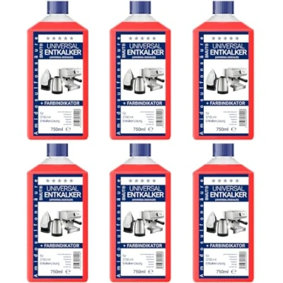 Image of 6 x 750 ml Descaler Universal Concentrate, as for Fully Automatic Coffee Machines, Kettles etc. Descaling / Applications 125 Each