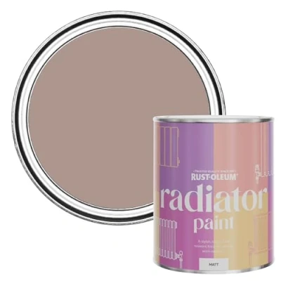 Image of Rust Oleum Pink Heat Resistant Radiator Paint in Matt Finish Haversham 750ml