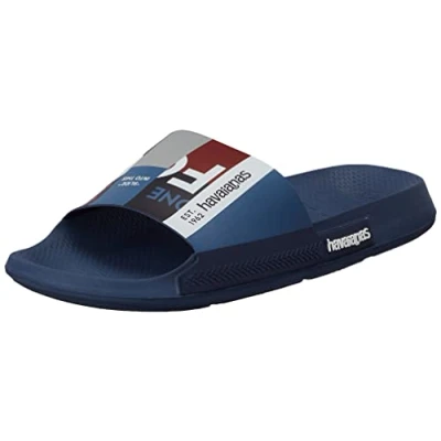 Image of Havaianas Unisex Slide Sandal, Indigo Blue, 1/2 UK Wide