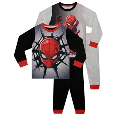 Image of Marvel Boys 2 Pack Pyjamas Spiderman Multicolour 5 6 Years
