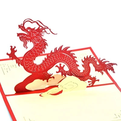 Image of Medigy 3D Pop Up Congratulations Greeting Card for Most Occastions,The Chinese Dragon