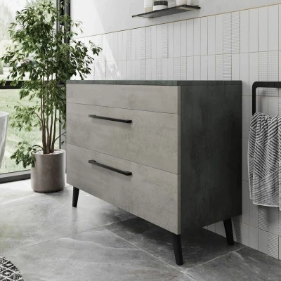 Image of Vitusso Idro Grey Freestanding Countertop Vanity Unit without Basin 1000mm