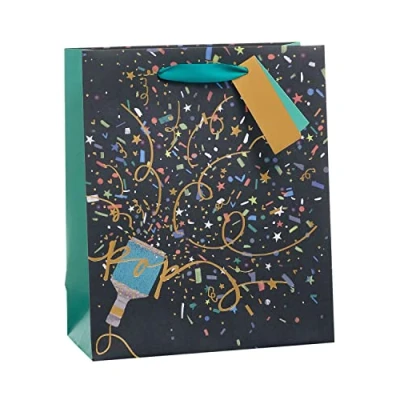Image of UK Greetings Medium Gift Bag For Him/Her/Friend Birthdays, Christmas, New Year &amp; Other Events Party Popper Design