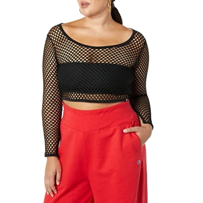 Image of Making the Cut Season 3 Episode 2 Champion Collab Winning Look Long Sleeve Mesh Crop Top