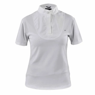 Image of Shires Aubrion Short Sleeve Stock Shirt White XS