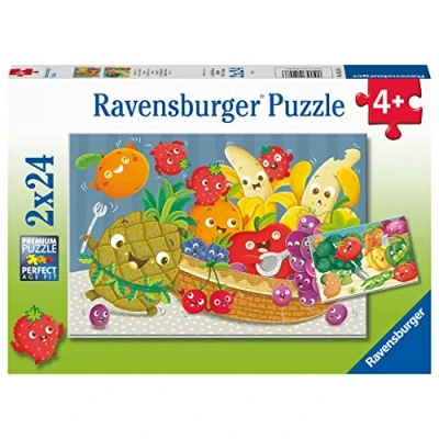 Image of Ravensburger Puzzle 05248 Cheeky Fruits 2 x 24 Pieces for Children from 4 Years