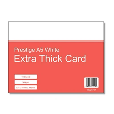Image of Prestige Premium Super Thick A5 White 500gsm Craft Card Extra Crafting (Pack of 10 Sheets)