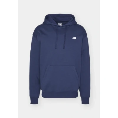 Image of New Balance Sport Essentials Small LOGO Brushed Hoodie Sweatshirt, Men&#039;s, Size: XL, Navy