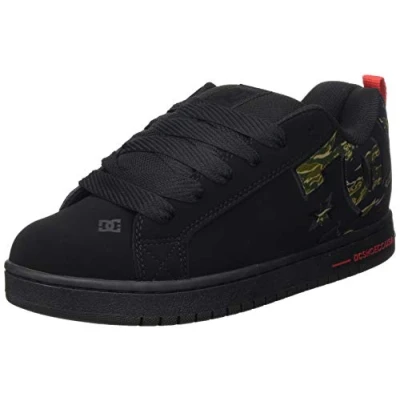 Image of DC Shoes Men&#039;s Court Graffik Se Skateboarding Shoes, Black (Camo CMO), 11 UK