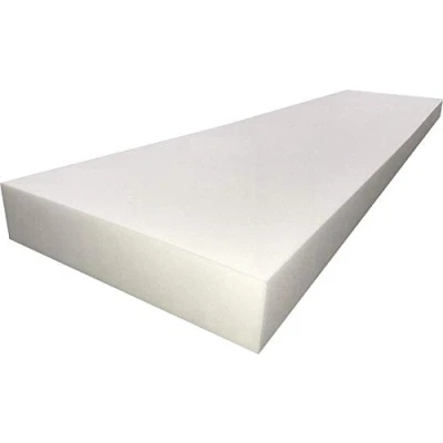 Image of Becky Cameron Upholstery White High Density Firm Foam Cushions for All type of Cushioning Bench Stool window seat pads sofa Replacement Pet Bed dinning floor mat wheel chair (22&quot; x 22&quot; 4&quot;)