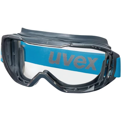 Image of Uvex Megasonic Overglasses for Glasses Wearers Fog Free and Scratch Resistant Blue Clear