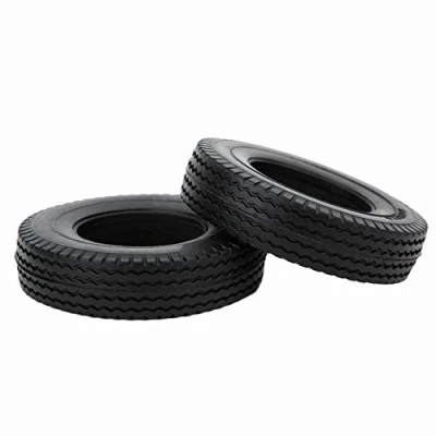 Image of 4 Pcs Rubber Tire, RC Truck Tire On Road Tyre Fit for 1/14 Tractor Black Model Car Accessories Toy
