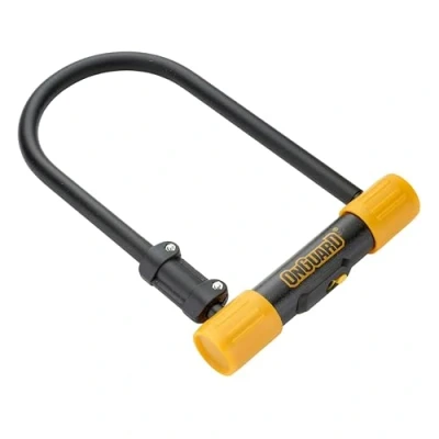 Image of OnGuard Bulldog LS Bike / Cycle D U Keyed Lock 115mm x 292mm Black/Yellow