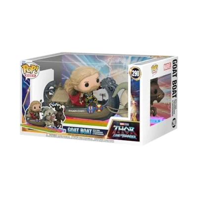 Image of Funko Pop! Ride Super Deluxe: Thor L&amp;T Goat Boat Collectable Vinyl Figure Gift Idea Official Merchandise Toys for Kids &amp; Adults Movies Fans Model Collectors and Display