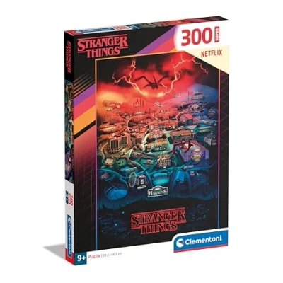 Image of Clementoni Jigsaw Puzzle Stranger Things 300 Pieces Supercolor For Children 9 11 Years, Cartoon, Gift Boy/Girls, Netflix, Underground, Kids, Made In Italy, 21730