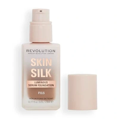 Image of Makeup Revolution, Skin Silk Serum Foundation, Light to Medium Coverage, Contains Hyaluronic Acid, F13.5, 23ml
