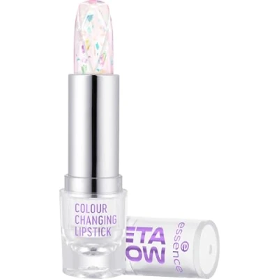Image of Essence Meta Glow Colour Changing Lipstick, Transparent, Matching, Colouring Effect, Natural, Translucent, Vegan, Oil Free, Paraben No Microplastic Particles, Pack of 1 (3.4 g)