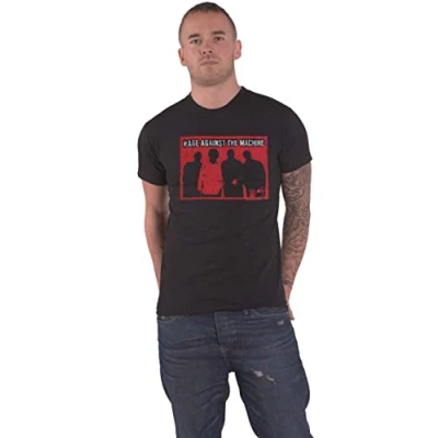 Image of Rage Against The Machine T Shirt Debut Band Logo Official Unisex Black M