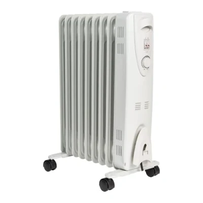 Image of MYLEK Oil Filled Radiator with Adjustable Thermostat 3 Heat Settings Electric Portable Heater Energy Efficient Safety Tip Over Protection &amp; Cut Off (2000W 2KW)