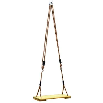 Image of LittleTom Swing for children 44x17.5cm simple rustic with solid pine Wood board