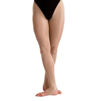 Image of Silky Dance Girls 1 Pair Intemediate 60 Denier Shimmer Stirrup Ballet Tights Toast &amp; Light Age 3 13 Years (7 9 Years, Toast)