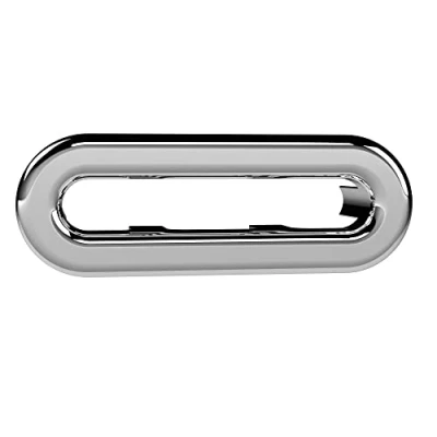 Image of Ceramic Accessories Traditional Oval Overflow Cover 50mm x 26mm Chrome