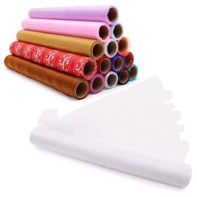 Image of Christmas Concepts® 9M x 40CM Sheer Organza Christmas/Party/Wedding Decoration (White)