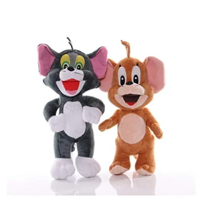 Image of Plush Dolls 2PCS/Lot Tom Cat Toy Jerry Mouse Kawaii Soft Stuffed Cartoon Animal Cats Peluche For Kids Gifts (Height : 2pcs 15cm)
