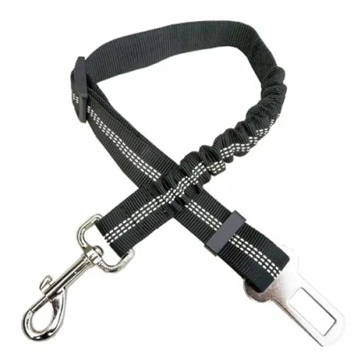 Image of 2 Pack Dog Seat Belt for Cars UK, Car Harness, Heavy Duty, Double Layer, Elastic, Adjustable Safety Pet (Black).