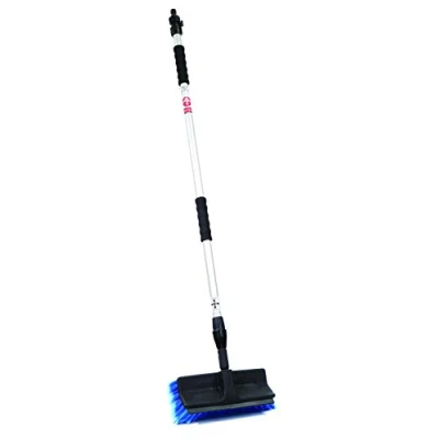 Image of Streetwize Deluxe Telescopic Wash Brush with Rubber Squeegee Extendable 1.8 Metre Ideal For Cleaning: Cars, Vans, 4x4&#039;s, Windows and Caravans