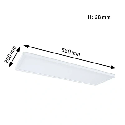 Image of Paulmann 79926 LED panel Atria Shine 580x200mm rectangular incl. 1x22W Daylight White Plastic Lighting system 4000K