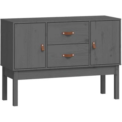 Image of vidaXL Sideboard Grey 110x40x78 cm Solid Wood Pine