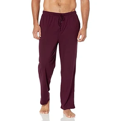 Image of Amazon Essentials Men&#039;s Cotton Knit Pyjama Trouser, Burgundy, XXL