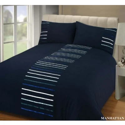 Image of Rapport Home Manhattan Duvet Cover Set King Navy