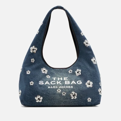Image of Marc Jacobs The Sequin Daisy Denim Sack Bag