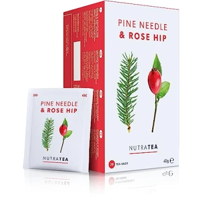 Image of Nutra Tea Pine Needle &amp; Rosehip 120 Bags Herbal (6 Pack)