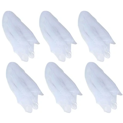 Image of Hoerev Pack of 6,60cmx60cm Clothing Dancing Juggling Scarves For Decoration Colours Scarves,White