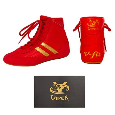 Image of Mens Boxing Boots Boys Footwear Shoes VIPER (9) RED